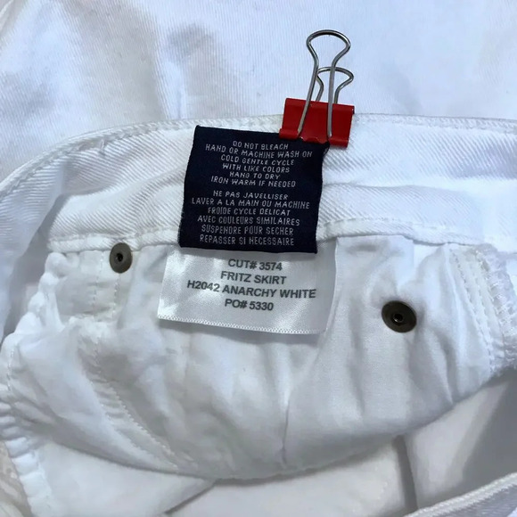 Fidelity Denim NWT White Jean Mini Skirt Women 26 - Picture 13 of 13